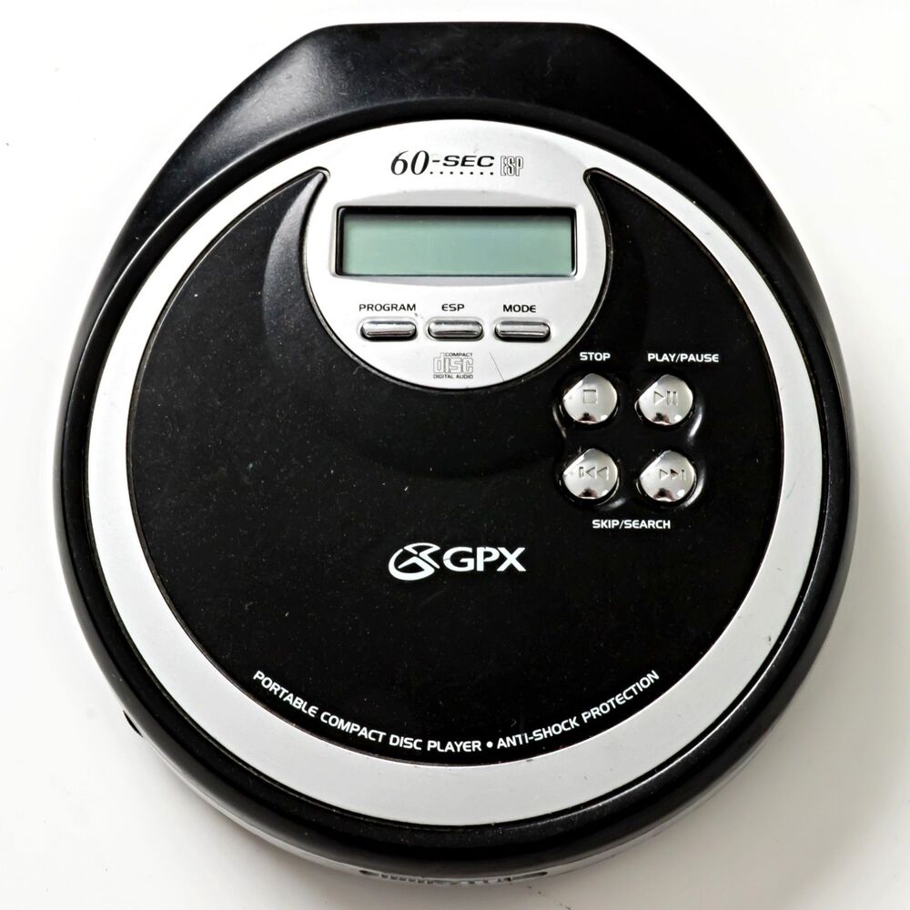 GPX Portable CD Player C3972 60 Second ESP Programmable Tested Works